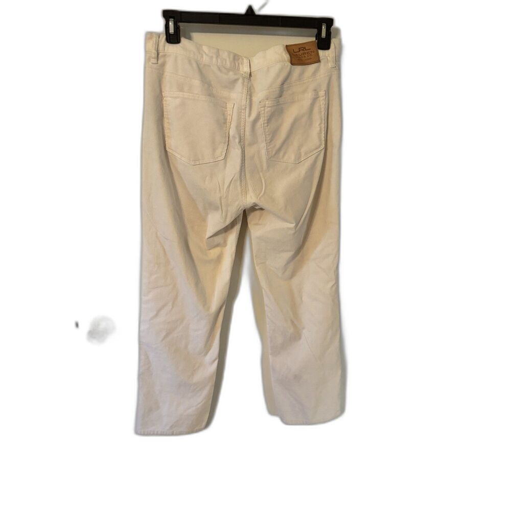Lauren Ralph Lauren LRL Petite Cream Corduroy Pants 14P Bootcut Stretch - Picture 3 of 8